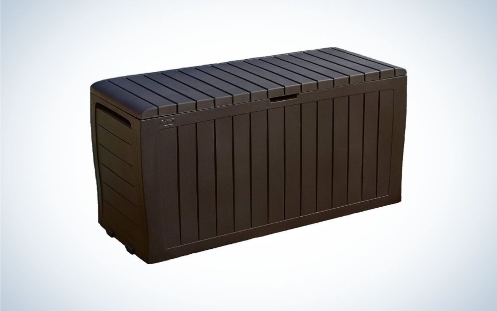 Brown outdoor storage box