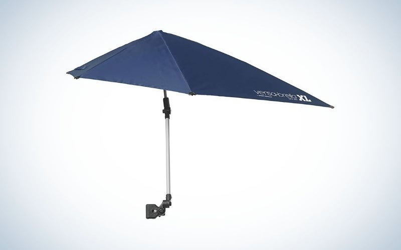Midnight blue adjustable beach umbrella