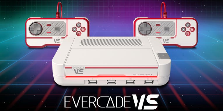 The Evercade VS console plays vintage video games on modern cartridges