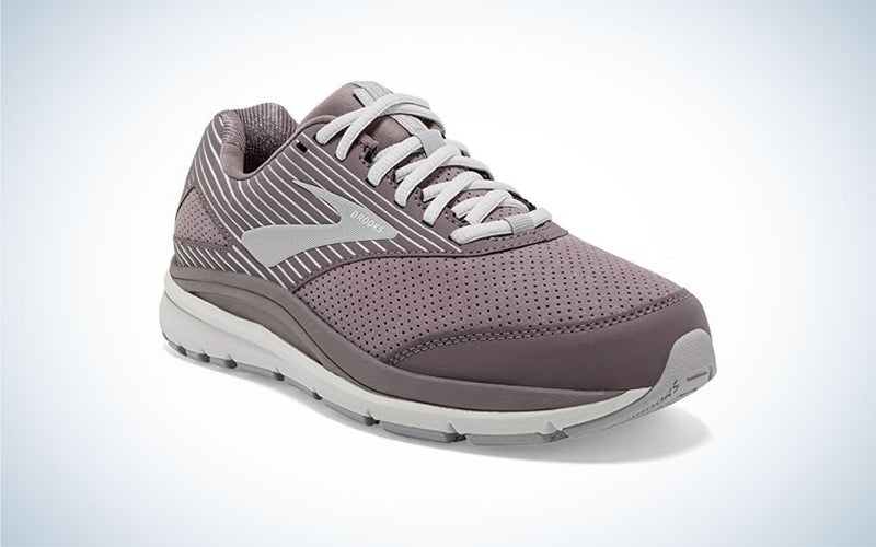 Brooks walking shoes for men with white laces