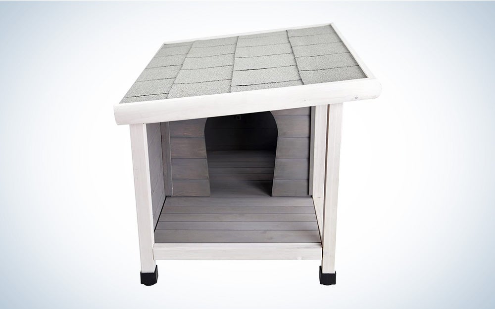 The Petsfit Wooden Dog House is our pick for the best outdoor dog house on Amazon.