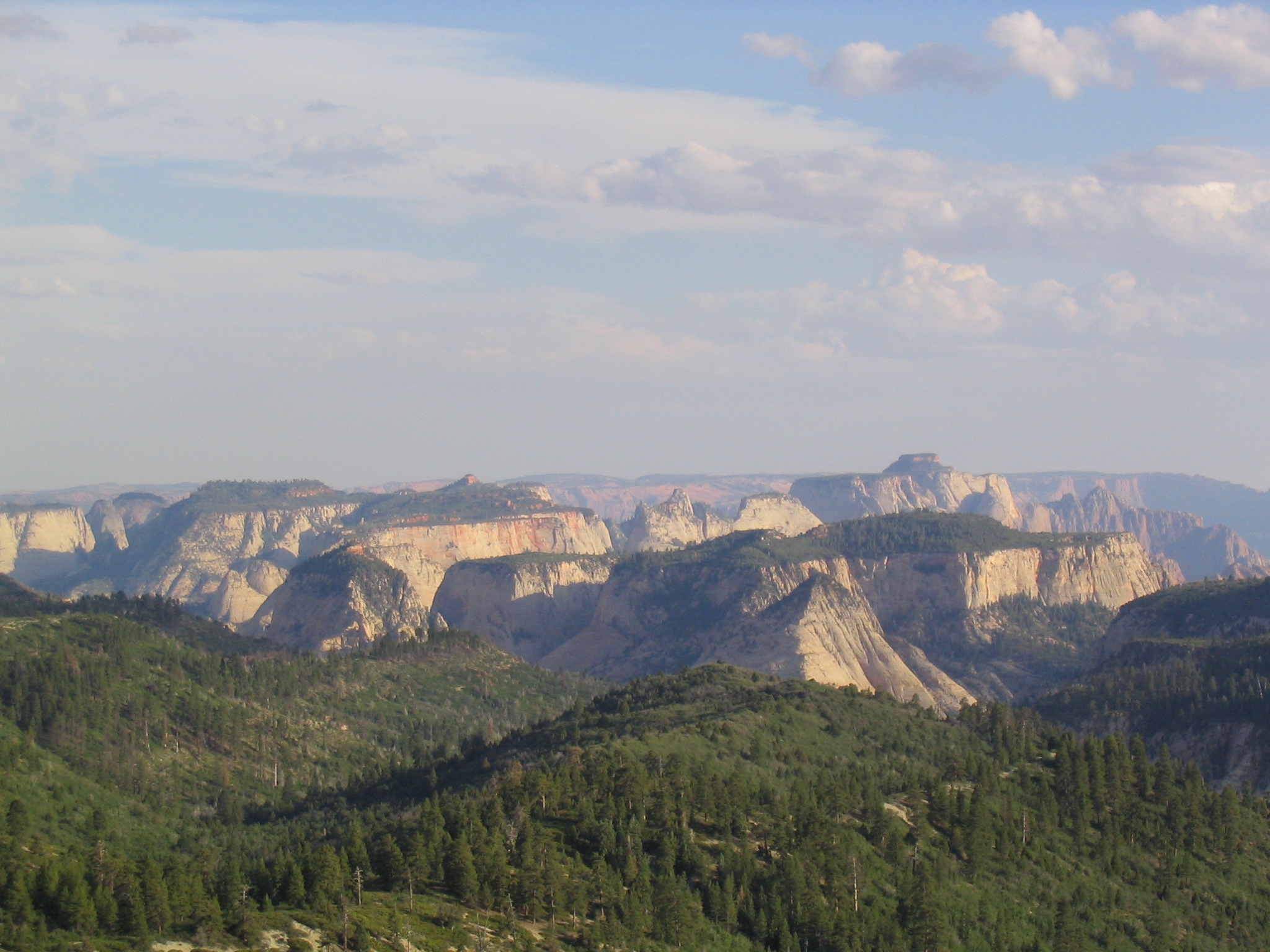 The view of Zion National Park from Lava Point.