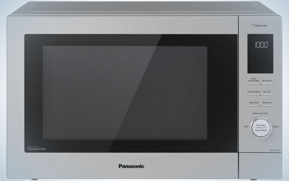 A grey Panasonic microwave as a gift for mom