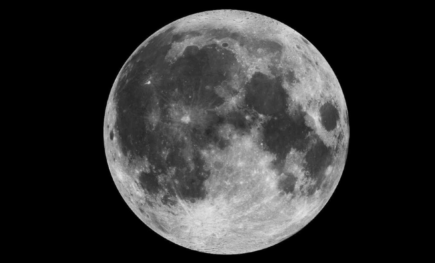 Supermoon and full moon closeup