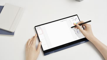 The Galaxy Book Pro 360 in tablet form
