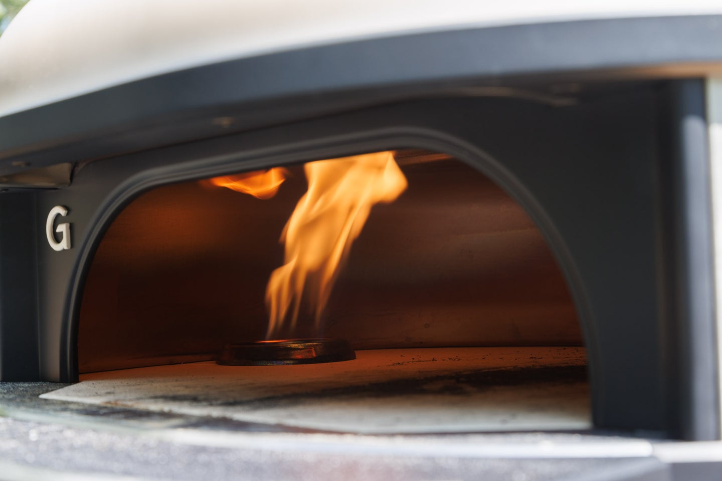 A closer look inside the Gozney Dome pizza oven