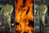 Massif fire-resistant clothing being tested