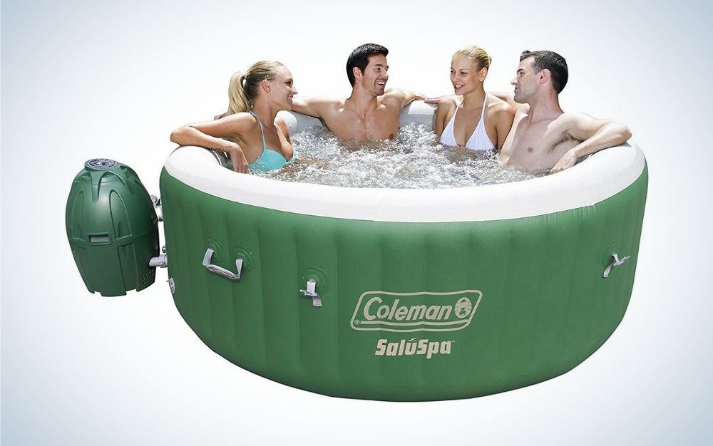 Green and white inflatable hot tub mother's day gift