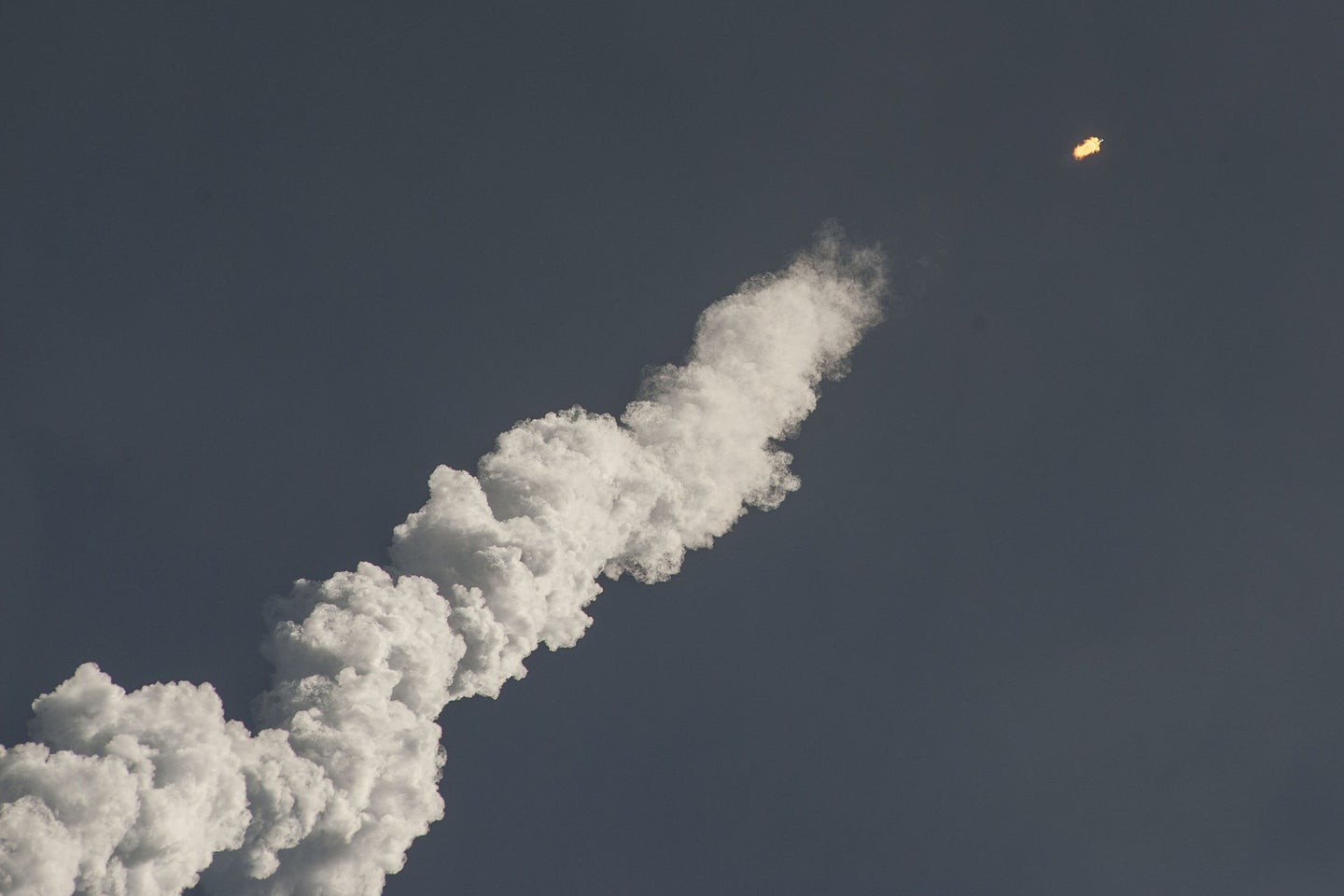 A rocket launch. 