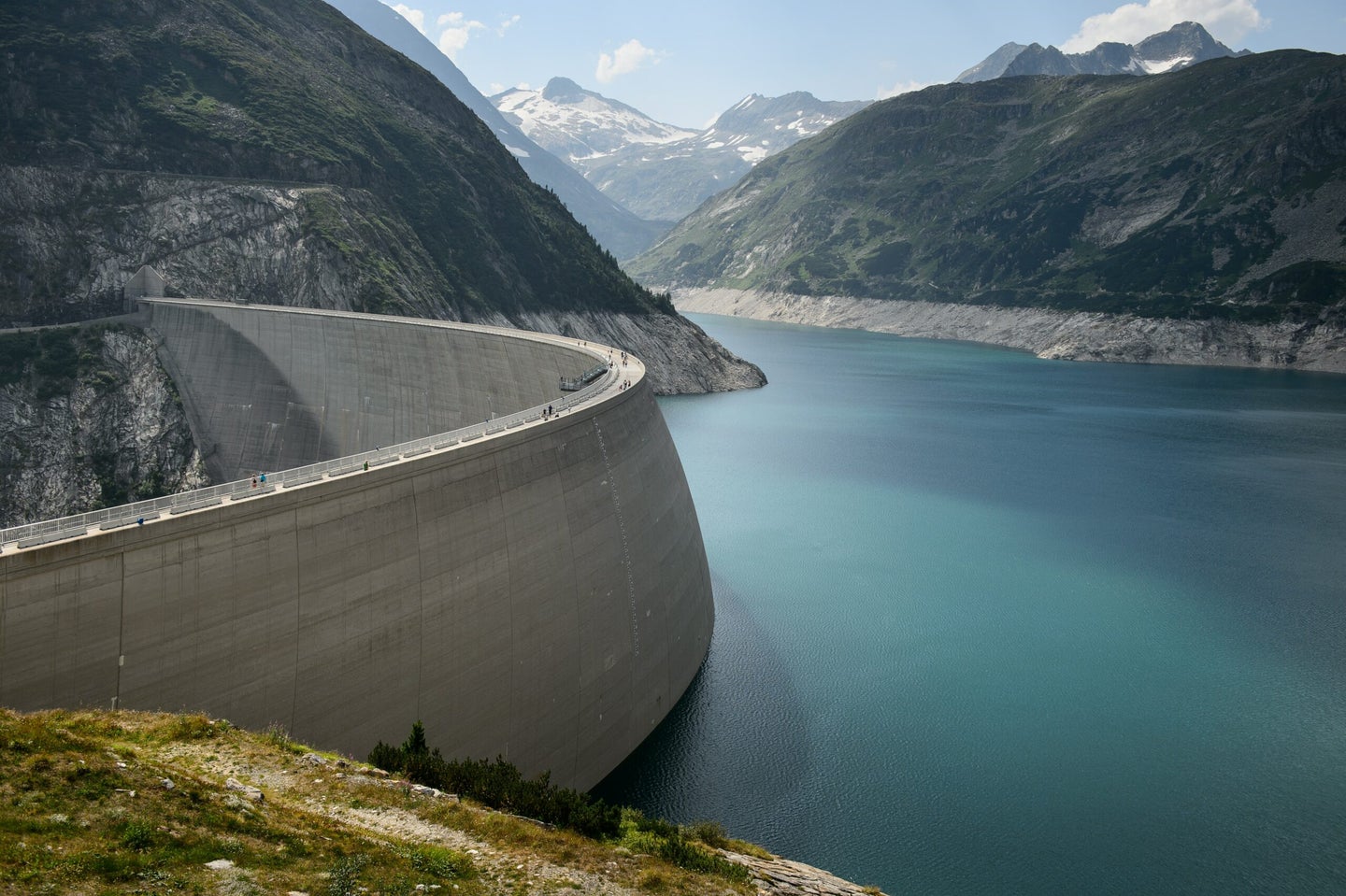 a dam reservoir storing carbon