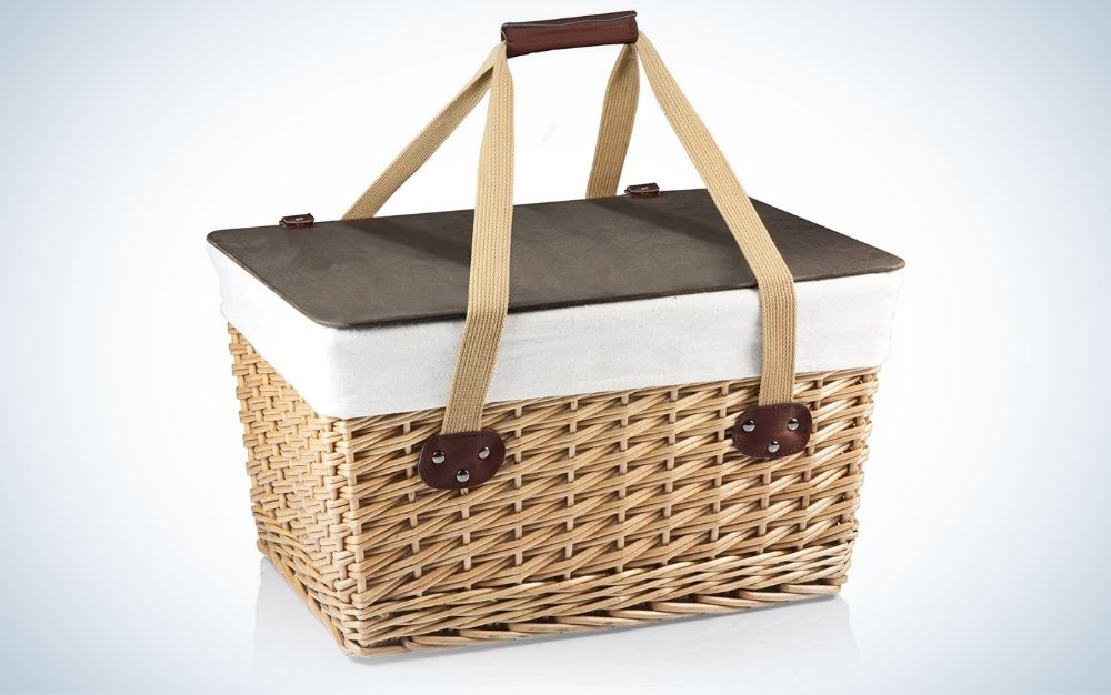 wicker picnic backpack