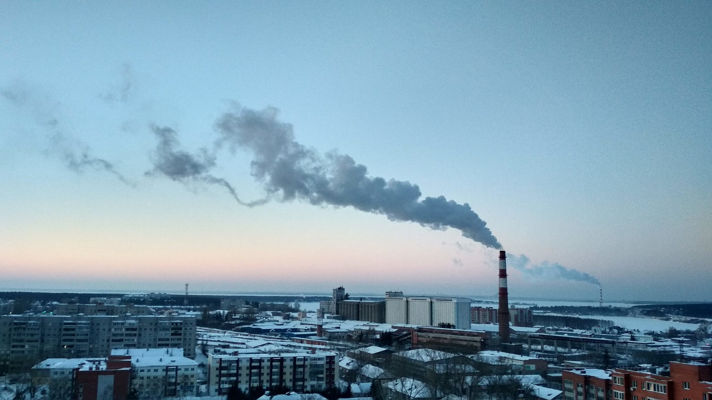 power plant smoke stack
