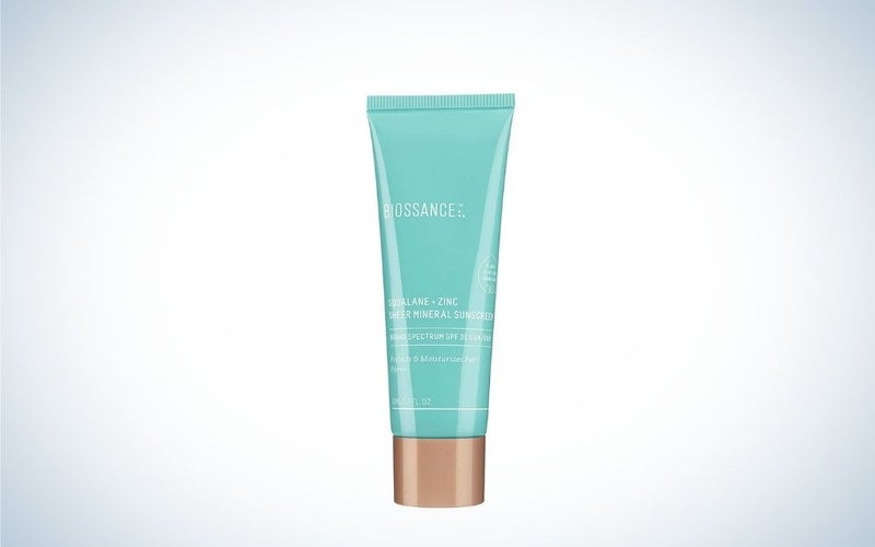 Biossance squalane zinc sunscreen for face