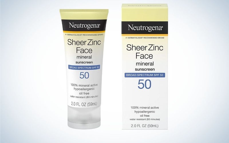 Neutrogena sheer mineral sunscreen is some of the best drugstore sunscreen for race
