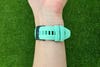 Underside/clasp of the Garmin Instinct 2 Solar smartwatch on Abby's wrist
