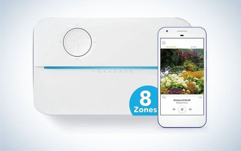 White 8 zones smart sprinkler controller