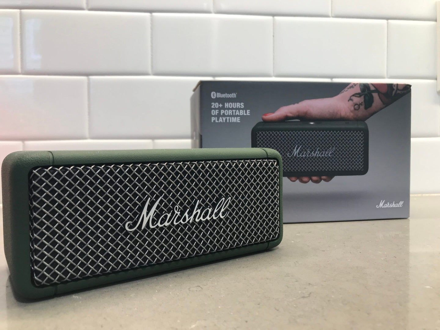 Marshall Emberton best Bluetooth speaker with box