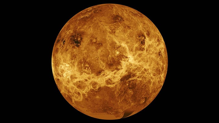 A composite image of the planet Venus.