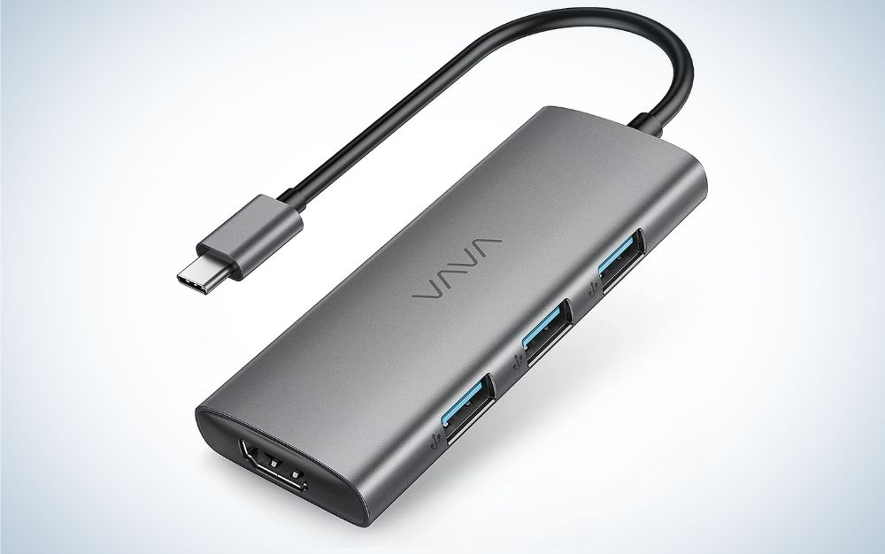 Gray Viva usb c hub adapter for MacBook/Pro/Air