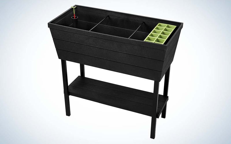 Keter Urban Bloomer makes some of the best raised garden beds that are self-watering.