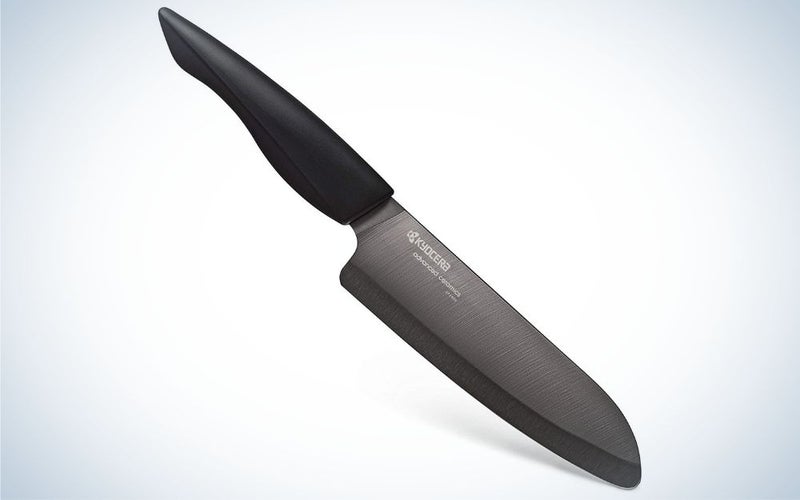 Black ceramic blade with black handle knife for father's day gift