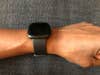 The Fitbit Versa 3 black infinity with black band