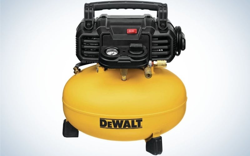 The Dewalt pancake is the best air compressor on a budget.