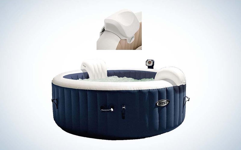 The Intex 28405E PureSpa4 Person Inflatable Hot Tub Spa is the best inflatable pool overall.