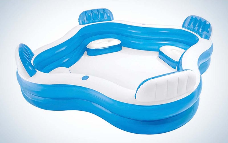 The Intex Swim Center Family Lounge Inflatable Pool is the best with seats.