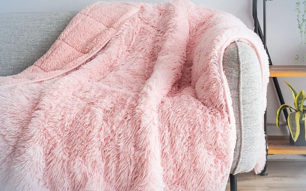 CaliTime Super Soft Blanket Throw for Couch Sofa Bed Elegant Cozy Plush Warm Faux Fur Solid Color 60 X 80 Inches Burgundy