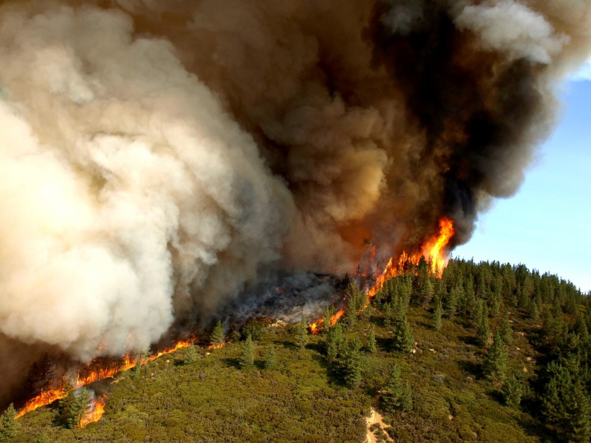 Fires like this one from 2007 are raging across British Columbia. 