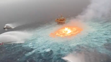 Videos show a surreal ‘eye of fire’ in the Gulf of Mexico after gas pipeline ruptures at sea