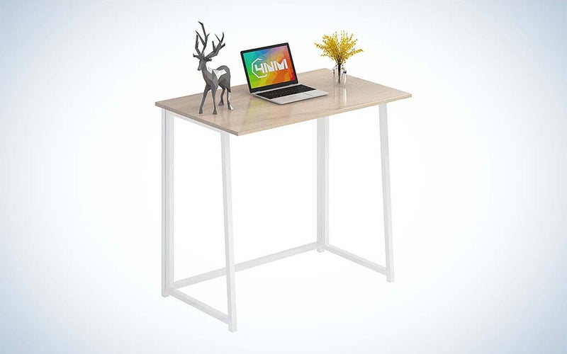 The 4NM Small Folding Computer Desk is the best folding desk for small spaces.