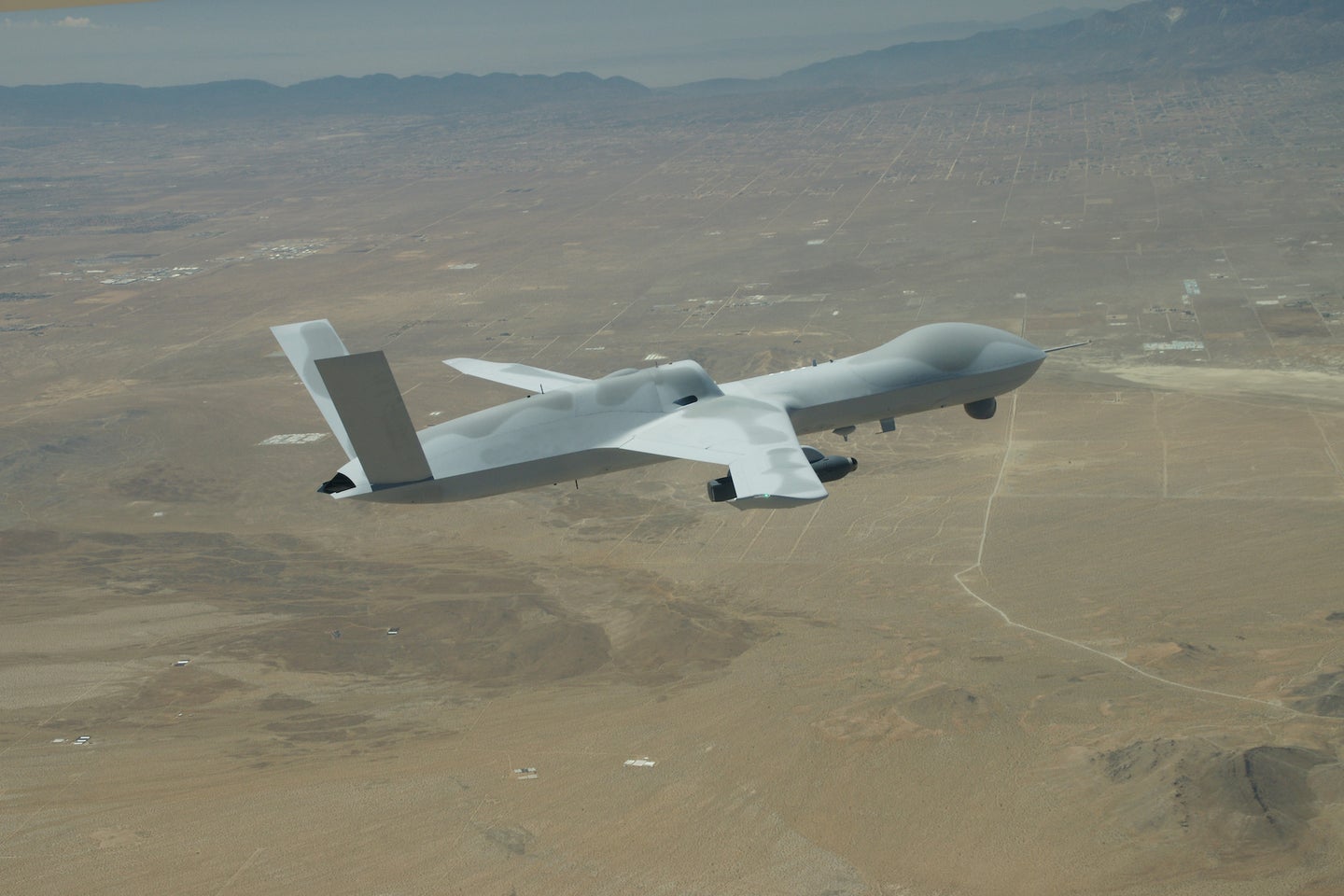 The MQ-20 drone used in the Skyborg test.