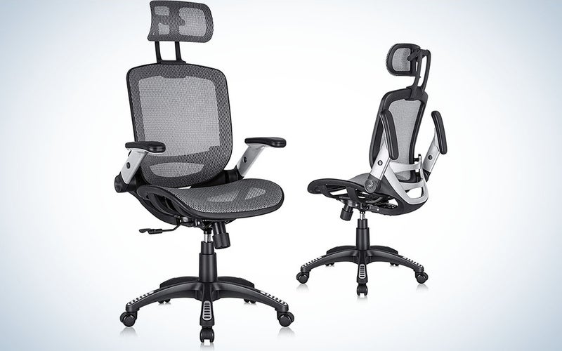 Two Gabrylly Ergonomic Mesh Office Chair with headrests are displayed against a plain background.