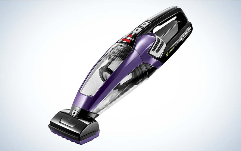 The BISSELL Pet Hair Eraser Cordless Hand Vacuum is the best cordless handheld vacuum.