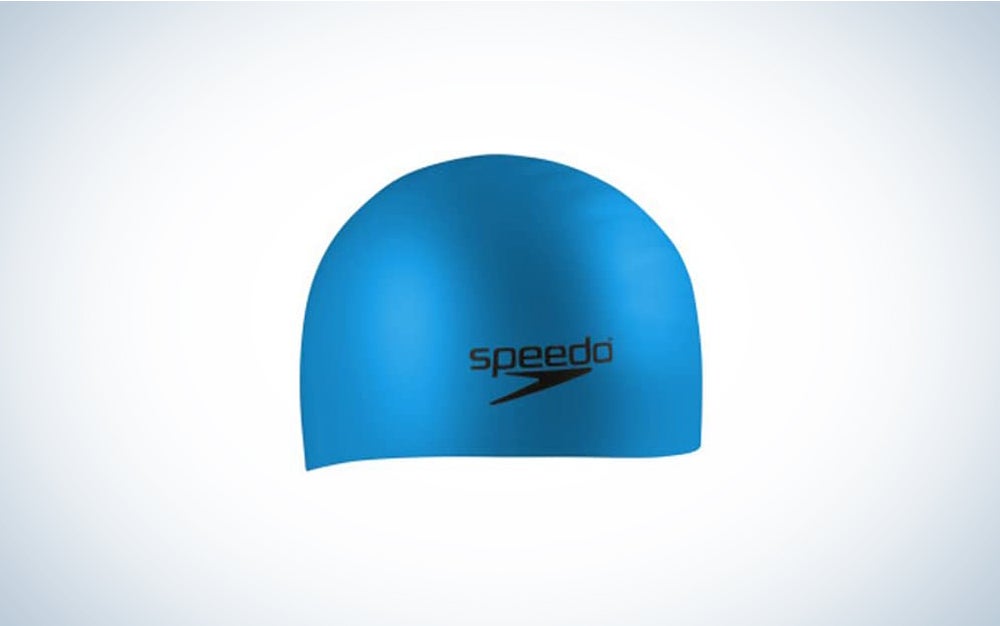 The Speedo Unisex Adult swim cap is the best for long hair.