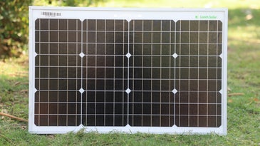 A small, portable solar panel for charging your devices.