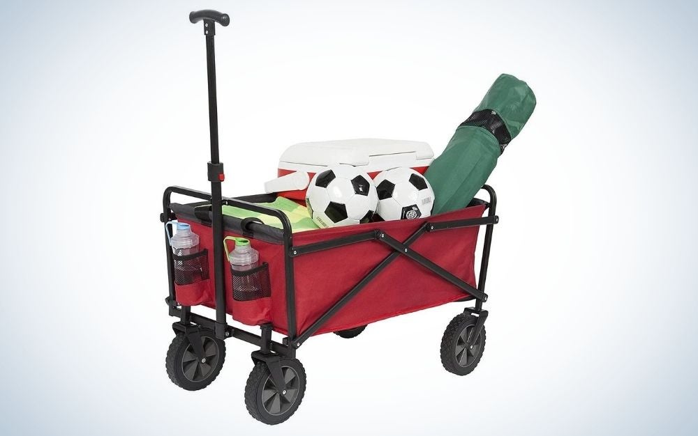 The Seina Folding Wagon is our pick for best budget beach wagon.