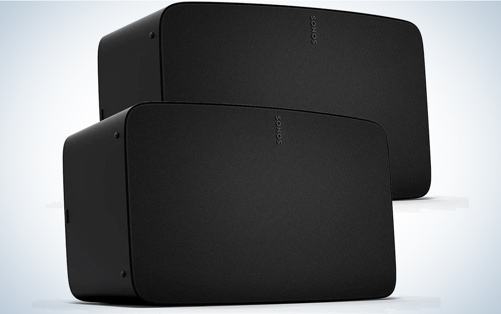 Sonos Five connected bookshelf speakers pair in black