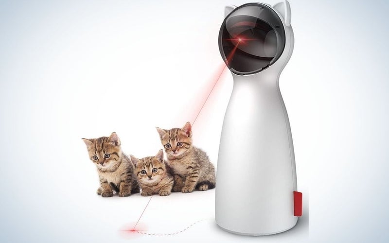 The Goopaw Interactice Laser Toy is our pick for extra stimulation for your kitty.