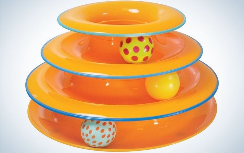 The Petstages Cat Tracks Toy is the best cat toy on a budget.