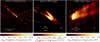 Three images of black hole jets.