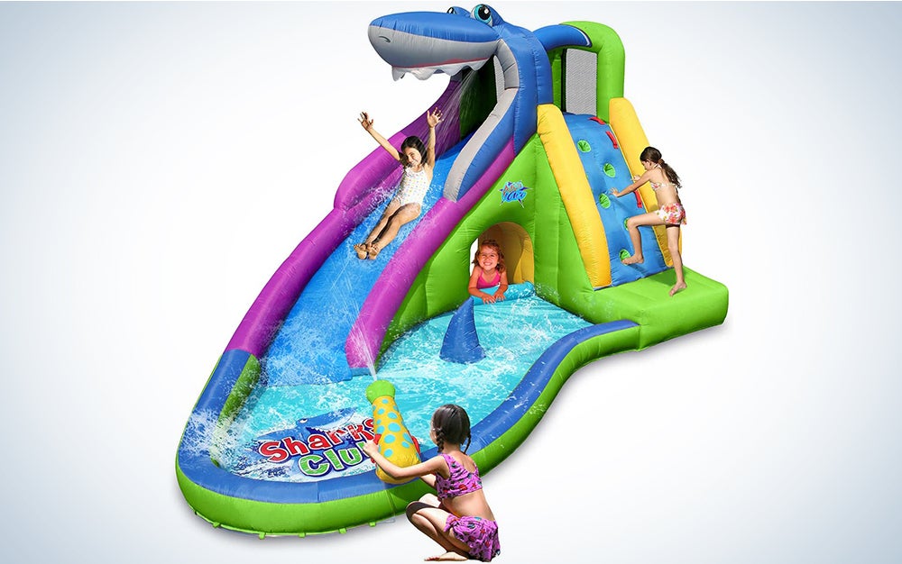 Inflatable Slide Step Swimming Pool Inflatable Waterslide Wider Steps Funny Water Toys Summer Pool Party Supplies Kids Water Play Recreation Facility 