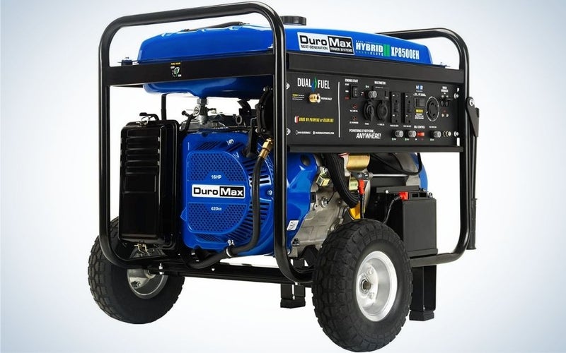 The DuroMax XP8500EH Dual Fuel Portable Generator is the best gas generator for homeowners.