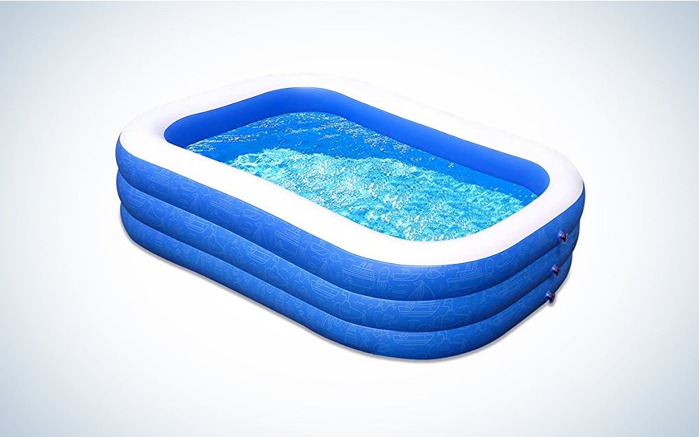The Homech Inflatable Swimming Pool is the best inflatable kiddie pool.
