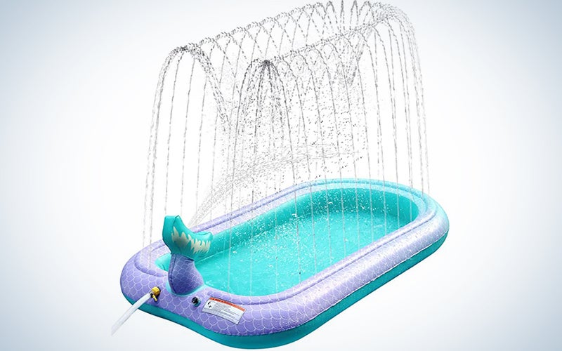 The Sprinkler and Splash Pad for Kids is the best splash kiddie pool.