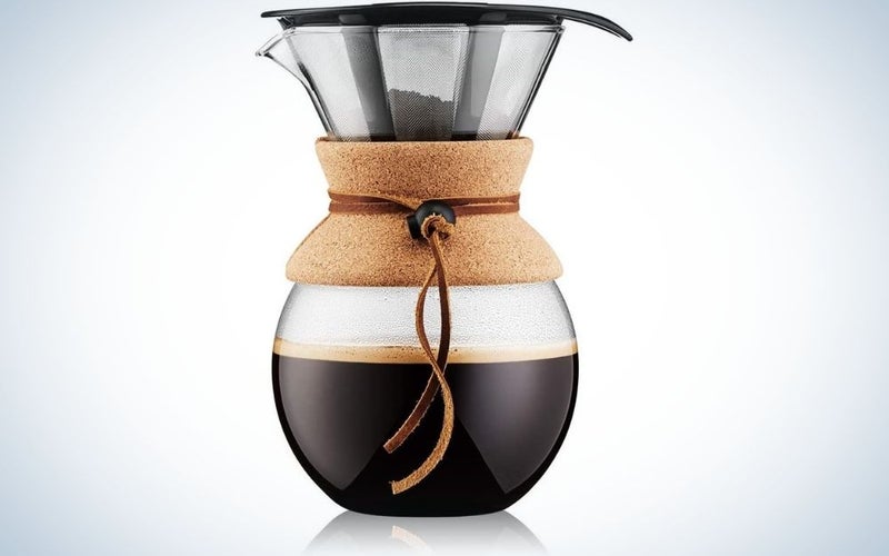 The Bodum 11571-109 is our pick for best pour over coffee maker.