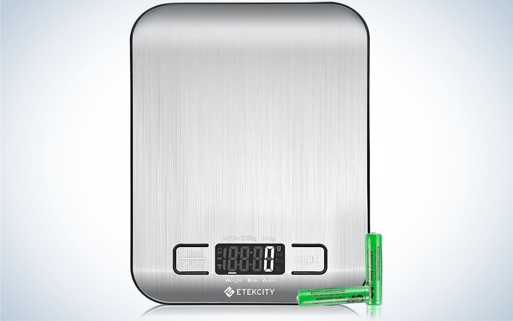 The Etekcity Food Kitchen Scale is the best kitchen scale for occasional bakers.