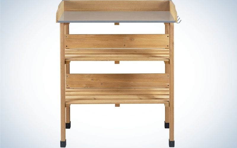 The Topeakmart Potting Bench Table is the best budget pick.